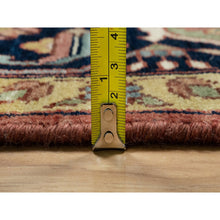 Load image into Gallery viewer, 8&#39;9&quot;x12&#39;2&quot; Brick Red, Hand Knotted, Antiqued Fine Heriz Re-Creation with Center Medallion Design, Hand Spun New Zealand Wool, Denser Weave, Natural Dyes, Oriental Rug FWR544392