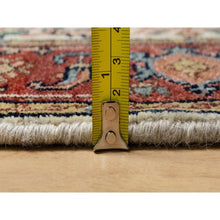 Load image into Gallery viewer, 2&#39;7&quot;x21&#39;10&quot; Chiffon Ivory, Antiqued Fine Heriz Re-creation With Geometric Medallions Design, Hand Knotted, Hand Spun New Zealand Wool, Natural Dyes, Xl Runner, Oriental Rug FWR544512