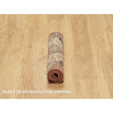 Load image into Gallery viewer, 2&#39;x3&#39;2&quot; Carmine Red, Antiqued Fine Heriz Re-creation, Hand Spun New Zealand Wool, Hand Knotted, Denser Weave, Natural Dyes, Mat, Oriental Rug FWR544530