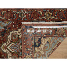 Load image into Gallery viewer, 2&#39;x3&#39;2&quot; Carmine Red, Antiqued Fine Heriz Re-creation, Hand Spun New Zealand Wool, Hand Knotted, Denser Weave, Natural Dyes, Mat, Oriental Rug FWR544530
