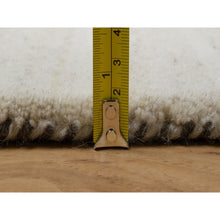 Load image into Gallery viewer, 2&#39;6&quot;x11&#39;7&quot; Parchment White, Lori Buft Gabbeh With Avant Garde Design, Soft Pile, Thick And Plush, Pure Wool, Hand Knotted, Runner, Oriental Rug FWR544560