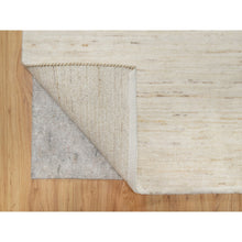 Load image into Gallery viewer, 2&#39;6&quot;x13&#39;9&quot; Stone White, Hand Knotted, Lori Buft Gabbeh, Modern, Thick And Plush, Plain Design, Pure Wool, Runner, Oriental Rug FWR544572