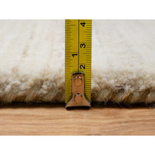 Load image into Gallery viewer, 2&#39;6&quot;x13&#39;9&quot; Stone White, Hand Knotted, Lori Buft Gabbeh, Modern, Thick and Plush, Plain Design, Pure Wool, Runner, Oriental Rug FWR544572