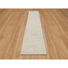 Load image into Gallery viewer, 2&#39;6&quot;x11&#39;10&quot; Dutch White, 100% Wool, Hand Knotted, Modern, Plain Design, Lori Buft Gabbeh, Thick and Plush, Runner, Oriental Rug FWR544578