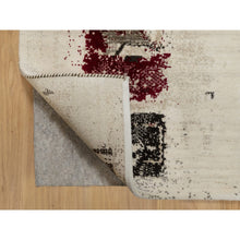 Load image into Gallery viewer, 2&#39;4&quot;x4&#39;7&quot; Parchment White, Lori Buft Gabbeh With Avant Garde Design, Thick And Plush Soft Pile, 100% Wool, Hand Knotted, Short Runner, Oriental Rug FWR544602