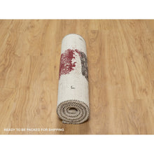 Load image into Gallery viewer, 2&#39;4&quot;x4&#39;7&quot; Parchment White, Lori Buft Gabbeh With Avant Garde Design, Thick And Plush Soft Pile, 100% Wool, Hand Knotted, Short Runner, Oriental Rug FWR544602