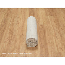 Load image into Gallery viewer, 2&#39;6&quot;x5&#39;10&quot; Parchment White, Thick and Plush, Lori Buft Gabbeh, Modern, Plain Design, Pure Wool, Hand Knotted, Runner, Oriental Rug FWR544632