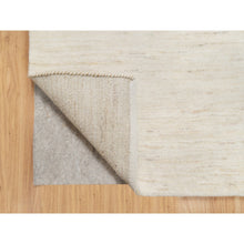 Load image into Gallery viewer, 2&#39;5&quot;x5&#39;10&quot; Stone White, 100% Wool, Hand Knotted, Lori Buft Gabbeh, Modern, Plain Design, Thick And Plush, Runner, Oriental Rug FWR544638