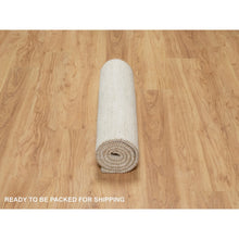 Load image into Gallery viewer, 2&#39;5&quot;x5&#39;10&quot; Stone White, 100% Wool, Hand Knotted, Lori Buft Gabbeh, Modern, Plain Design, Thick and Plush, Runner, Oriental Rug FWR544638