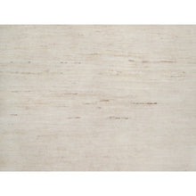 Load image into Gallery viewer, 4&#39;x12&#39;1&quot; Parchment White, Hand Knotted, Lori Buft Gabbeh, Modern, Thick And Plush, Plain Design, 100% Wool, Wide Runner, Oriental Rug FWR544662