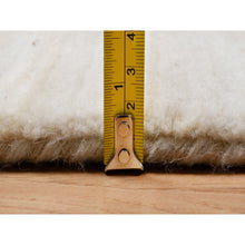 Load image into Gallery viewer, 4&#39;x12&#39;1&quot; Parchment White, Hand Knotted, Lori Buft Gabbeh, Modern, Thick And Plush, Plain Design, 100% Wool, Wide Runner, Oriental Rug FWR544662