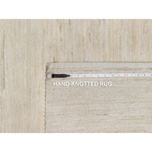 Load image into Gallery viewer, 4&#39;x12&#39;1&quot; Parchment White, Hand Knotted, Lori Buft Gabbeh, Modern, Thick And Plush, Plain Design, 100% Wool, Wide Runner, Oriental Rug FWR544662