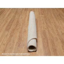 Load image into Gallery viewer, 7&#39;x7&#39; Dutch White, Lori Buft Gabbeh, Modern, Plain Design, Thick and Plush, Pure Wool, Soft to the Touch, Hand Knotted, Round, Oriental Rug FWR544668