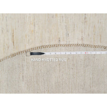 Load image into Gallery viewer, 7&#39;x7&#39; Dutch White, Lori Buft Gabbeh, Modern, Plain Design, Thick And Plush, Pure Wool, Soft To The Touch, Hand Knotted, Round, Oriental Rug FWR544668