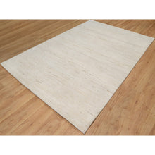 Load image into Gallery viewer, 6&#39;1&quot;x9&#39; Stone White, Hand Knotted, Lori Buft Gabbeh, Modern Plain Design, Soft To The Touch, Thick And Plush, 100% Wool, Oriental Rug FWR544674