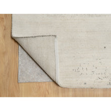 Load image into Gallery viewer, 9&#39;x12&#39; Parchment White, Lori Buft Gabbeh with Avant Garde Design, Thick and Plush, 100% Wool, Hand Knotted, Soft Pile, Oriental Rug FWR544692