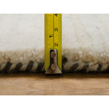 Load image into Gallery viewer, 9&#39;x12&#39; Parchment White, Lori Buft Gabbeh with Avant Garde Design, Thick and Plush, 100% Wool, Hand Knotted, Soft Pile, Oriental Rug FWR544692