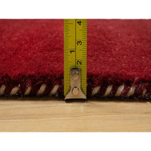 Load image into Gallery viewer, 8&#39;x10&#39;1&quot; Sangria Red, Modern, Thick And Plush, Hand Knotted, Lori Buft Gabbeh With Small Animal Figurines, Soft Wool, Oriental Rug FWR544704