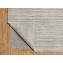 Load image into Gallery viewer, 12&#39;1&quot;x17&#39;7&quot; Bone White, Variegated Textured Modern Design, Natural Wool, Hand Loomed, Plush And Lush, Oversized, Oriental Rug FWR544746