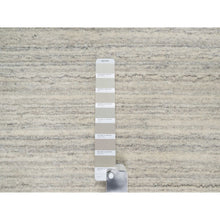 Load image into Gallery viewer, 12&#39;1&quot;x17&#39;7&quot; Bone White, Variegated Textured Modern Design, Natural Wool, Hand Loomed, Plush And Lush, Oversized, Oriental Rug FWR544746