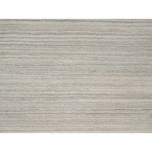 Load image into Gallery viewer, 12&#39;1&quot;x17&#39;7&quot; Bone White, Variegated Textured Modern Design, Natural Wool, Hand Loomed, Plush And Lush, Oversized, Oriental Rug FWR544746