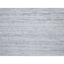 Load image into Gallery viewer, 10&#39;x13&#39;10&#39; Frost Gray, Thick And Plush, Modern Striae Design, Tone On Tone, Soft Pile, Pure Wool, Hand Loomed, Oriental Rug FWR544788