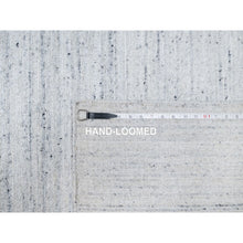 Load image into Gallery viewer, 10&#39;x13&#39;10&#39; Frost Gray, Thick And Plush, Modern Striae Design, Tone On Tone, Soft Pile, Pure Wool, Hand Loomed, Oriental Rug FWR544788