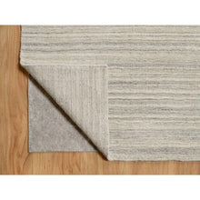 Load image into Gallery viewer, 12&#39;x14&#39;9&quot; Bone Ivory, Variegated Textured Modern Design, Hand Loomed, Natural Wool, Plush And Lush, Oversized, Oriental Rug FWR544794