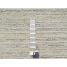 Load image into Gallery viewer, 12&#39;x14&#39;9&quot; Bone Ivory, Variegated Textured Modern Design, Hand Loomed, Natural Wool, Plush And Lush, Oversized, Oriental Rug FWR544794