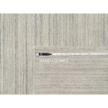 Load image into Gallery viewer, 12&#39;x14&#39;9&quot; Bone Ivory, Variegated Textured Modern Design, Hand Loomed, Natural Wool, Plush And Lush, Oversized, Oriental Rug FWR544794