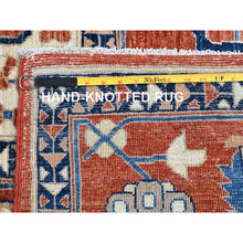 Load image into Gallery viewer, 9&#39;9&quot;x13&#39;10&quot; Coral Red, Peshawar Heriz with Antique Serapi Design, Hand Knotted, Shiny High Mountain Wool, Vegetable Dyes, Densely Woven, Soft Pile, Oriental Rug FWR5442