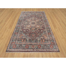 Load image into Gallery viewer, 5&#39;10&quot;x9&#39; Tuscan Red, Hand Knotted, Vegetable Dyes, Soft Wool, Heriz Revival, Thick And Plush, Oriental Rug FWR544824