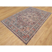 Load image into Gallery viewer, 5&#39;10&quot;x9&#39; Tuscan Red, Hand Knotted, Vegetable Dyes, Soft Wool, Heriz Revival, Thick And Plush, Oriental Rug FWR544824