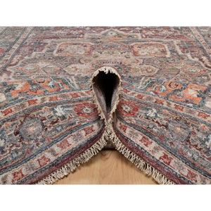 5'10"x9' Tuscan Red, Hand Knotted, Vegetable Dyes, Soft Wool, Heriz Revival, Thick And Plush, Oriental Rug FWR544824