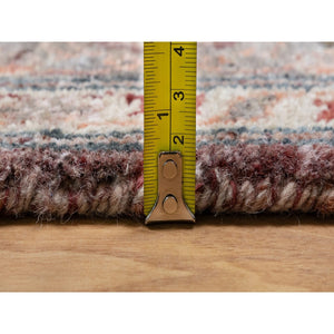 5'10"x9' Tuscan Red, Hand Knotted, Vegetable Dyes, Soft Wool, Heriz Revival, Thick And Plush, Oriental Rug FWR544824