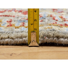 Load image into Gallery viewer, 2&#39;6&quot;x24&#39; Biscoti Beige, The Sunset Rosettes, Soft Colors, Wool And Pure Silk, Hand Knotted, Xl Runner, Oriental Rug FWR544854