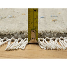 Load image into Gallery viewer, 11&#39;10&quot;x11&#39;10&quot; Biscoti Beige, Hand Knotted, The Sunset Rosettes, Wool And Pure Silk, Soft Colors, Round, Oriental Rug FWR544878