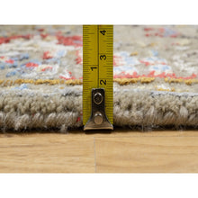 Load image into Gallery viewer, 2&#39;7&quot;x26&#39; Biscoti Beige, The Sunset Rosettes, Wool And Pure Silk, Hand Knotted, Soft Colors, Xl Runner, Oriental Rug FWR544938