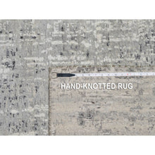 Load image into Gallery viewer, 8&#39;1&quot;x8&#39;1&quot; Sterling Gray, Hand Spun, Undyed Natural Wool, Modern Design, Hand Knotted, Square, Oriental Rug FWR545010