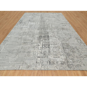 12'x14'19" Sterling Gray, Hand Spun, Modern, Undyed Natural Wool, Hand Knotted, Oversized, Oriental Rug FWR545022