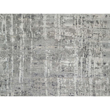 Load image into Gallery viewer, 12&#39;x14&#39;19&quot; Sterling Gray, Hand Spun, Modern, Undyed Natural Wool, Hand Knotted, Oversized, Oriental Rug FWR545022