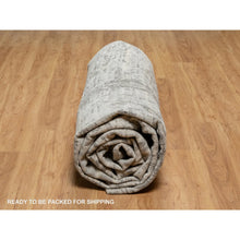 Load image into Gallery viewer, 12&#39;x14&#39;19&quot; Sterling Gray, Hand Spun, Modern, Undyed Natural Wool, Hand Knotted, Oversized, Oriental Rug FWR545022
