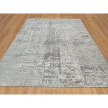 Load image into Gallery viewer, 10&#39;2&quot;x10&#39;2&quot; Magnetic Gray, Hand Spun, Modern, Hand Knotted, Undyed Natural Wool, Square, Oriental Rug FWR545052