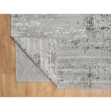 Load image into Gallery viewer, 10&#39;2&quot;x10&#39;2&quot; Magnetic Gray, Hand Spun, Modern, Hand Knotted, Undyed Natural Wool, Square, Oriental Rug FWR545052