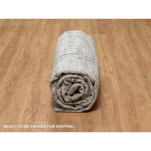 Load image into Gallery viewer, 10&#39;2&quot;x10&#39;2&quot; Magnetic Gray, Hand Spun, Modern, Hand Knotted, Undyed Natural Wool, Square, Oriental Rug FWR545052