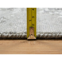 Load image into Gallery viewer, 10&#39;2&quot;x10&#39;2&quot; Magnetic Gray, Hand Spun, Modern, Hand Knotted, Undyed Natural Wool, Square, Oriental Rug FWR545052