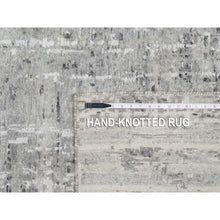 Load image into Gallery viewer, 10&#39;2&quot;x10&#39;2&quot; Magnetic Gray, Hand Spun, Modern, Hand Knotted, Undyed Natural Wool, Square, Oriental Rug FWR545052