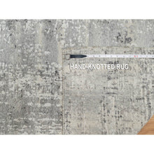 Load image into Gallery viewer, 2&#39;7&quot;x28&#39; Magnetic Gray, Modern Design, Hand Spun, Undyed Natural Wool, Hand Knotted, Xl Runner, Oriental Rug FWR545076