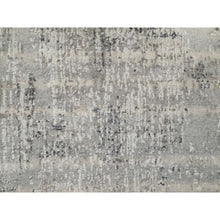 Load image into Gallery viewer, 2&#39;6&quot;x30&#39; Pastel Gray, Undyed Natural Wool, Hand Knotted, Modern Design, Hand Spun, Xl Runner, Oriental Rug FWR545094