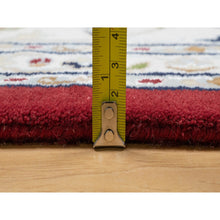 Load image into Gallery viewer, 7&#39;10&quot;x10&#39;3&quot; Falu Red, Wool And Silk, 250 Kpsi, Nain With Center Medallion Flower Design, Hand Knotted, Oriental Rug FWR545124